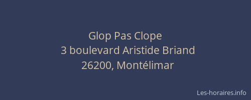 Glop Pas Clope