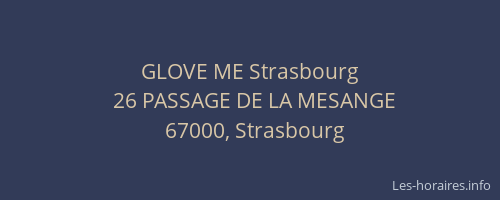 GLOVE ME Strasbourg