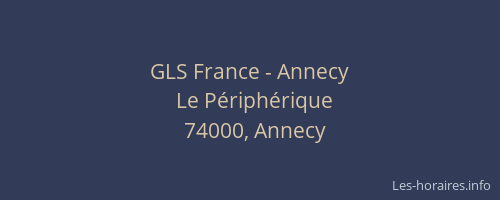 GLS France - Annecy