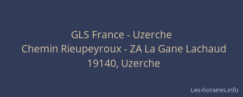 GLS France - Uzerche