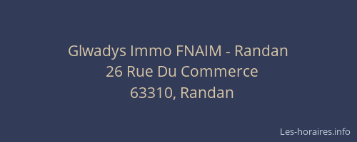 Glwadys Immo FNAIM - Randan