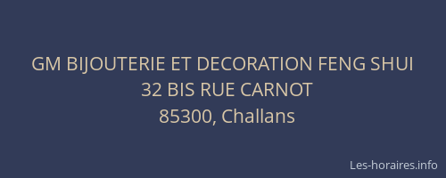 GM BIJOUTERIE ET DECORATION FENG SHUI