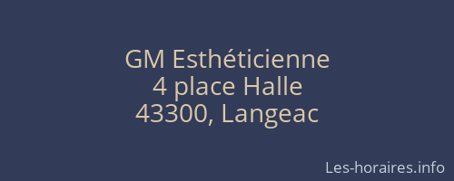 GM Esthéticienne