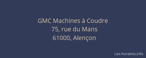 GMC Machines à Coudre