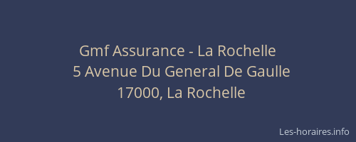 Gmf Assurance - La Rochelle