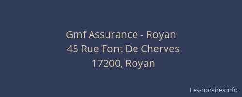 Gmf Assurance - Royan