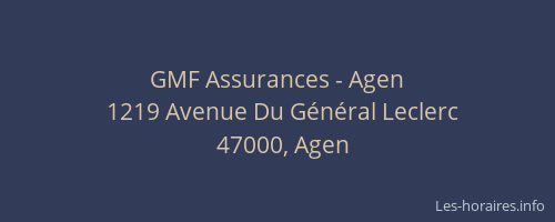 GMF Assurances - Agen