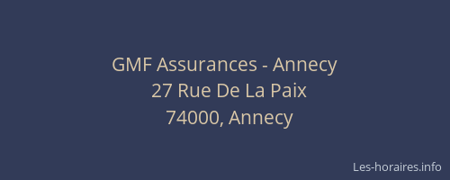 GMF Assurances - Annecy