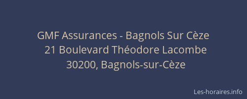GMF Assurances - Bagnols Sur C&egrave;ze
