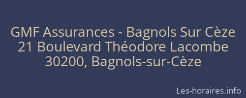 GMF Assurances - Bagnols Sur Cèze