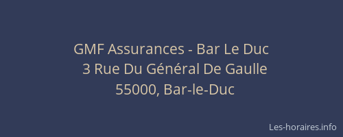 GMF Assurances - Bar Le Duc