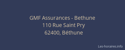 GMF Assurances - Bethune