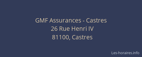 GMF Assurances - Castres