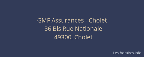 GMF Assurances - Cholet