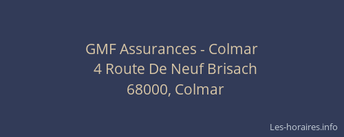 GMF Assurances - Colmar