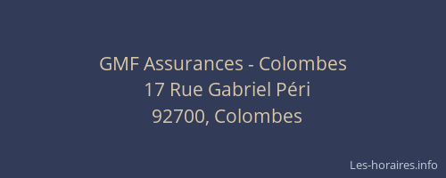 GMF Assurances - Colombes