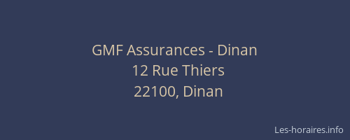 GMF Assurances - Dinan