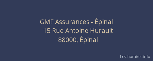 GMF Assurances - Épinal