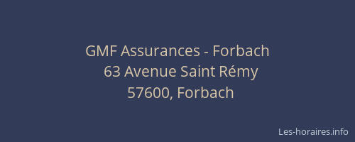 GMF Assurances - Forbach