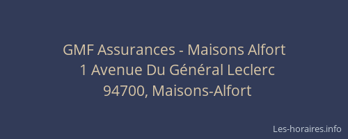 GMF Assurances - Maisons Alfort