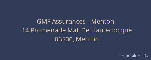 GMF Assurances - Menton