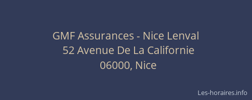 GMF Assurances - Nice Lenval