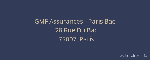 GMF Assurances - Paris Bac