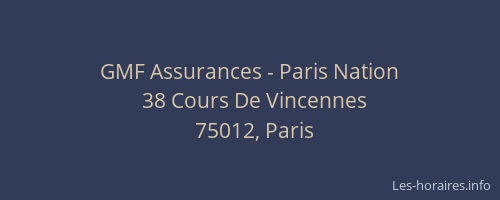 GMF Assurances - Paris Nation