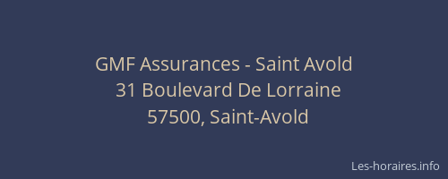 GMF Assurances - Saint Avold