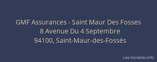 GMF Assurances - Saint Maur Des Fosses