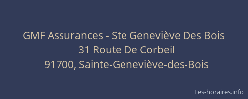 GMF Assurances - Ste Geneviève Des Bois
