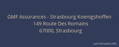 GMF Assurances - Strasbourg Koenigshoffen