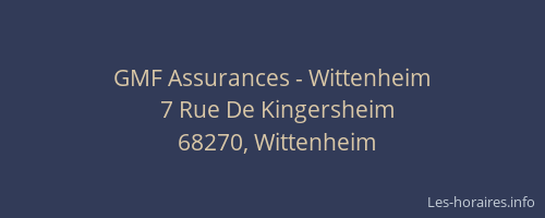 GMF Assurances - Wittenheim