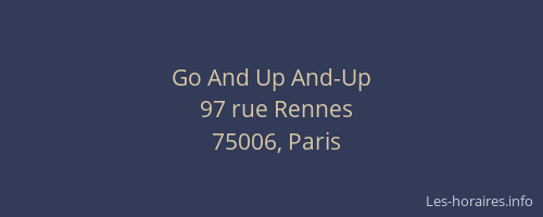 Go And Up And-Up