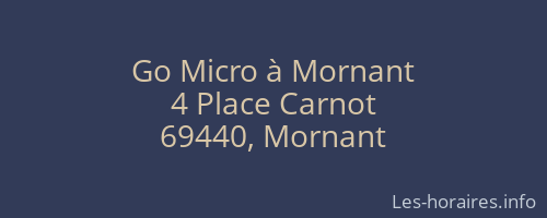 Go Micro à Mornant