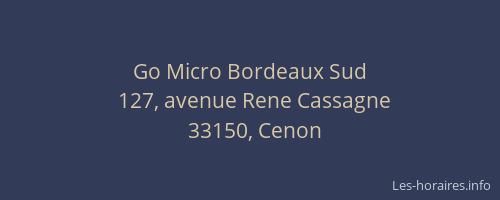 Go Micro Bordeaux Sud