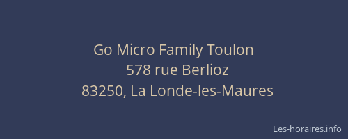 Go Micro Family Toulon