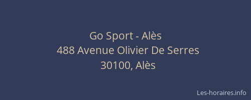 Go Sport - Alès