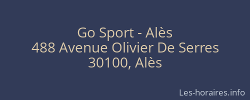 Go Sport - Alès