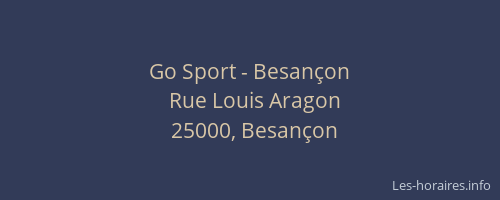 Go Sport - Besançon