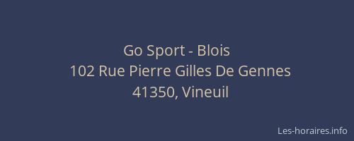 Go Sport - Blois