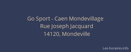 Go Sport - Caen Mondevillage