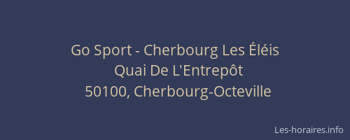 Go Sport - Cherbourg Les Éléis