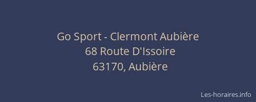 Go Sport - Clermont Aubière
