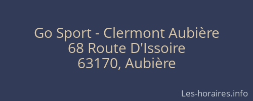 Go Sport - Clermont Aubière