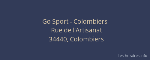 Go Sport - Colombiers