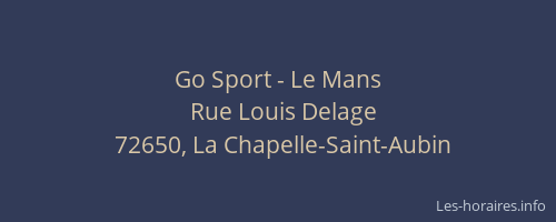Go Sport - Le Mans