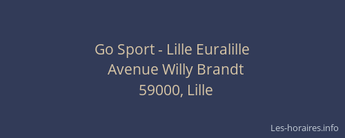 Go Sport - Lille Euralille