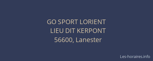 GO SPORT LORIENT