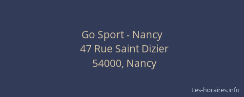 Go Sport - Nancy